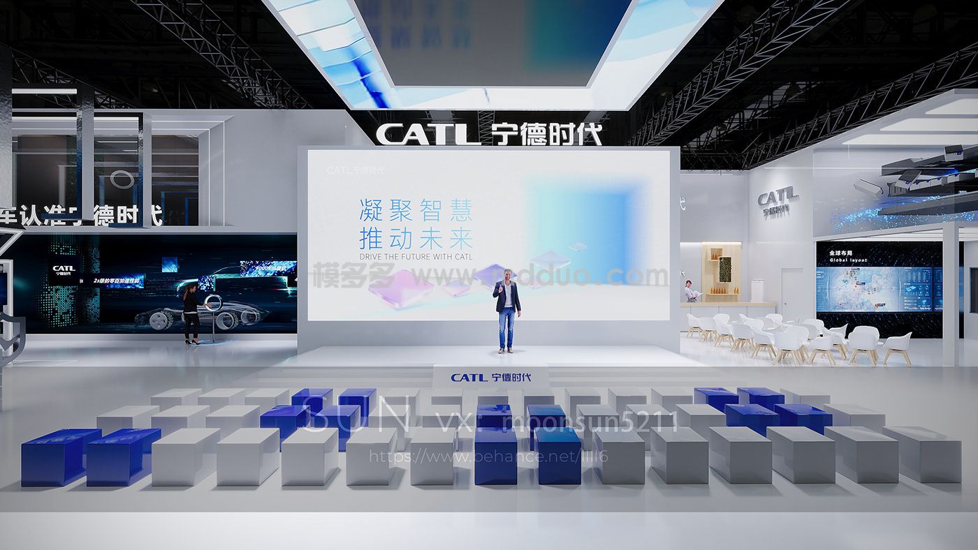 CATL 宁德时代 车展 3面开 科技车展台(图4)