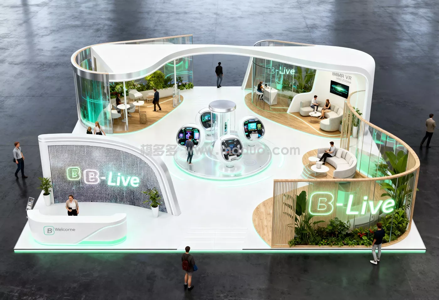 B-Live Global Infrastructure Expo Booth AI