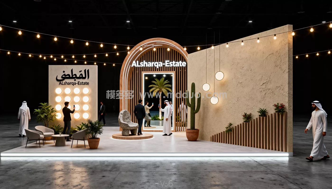 Al-Sharqa Estate Booth Ai Concept