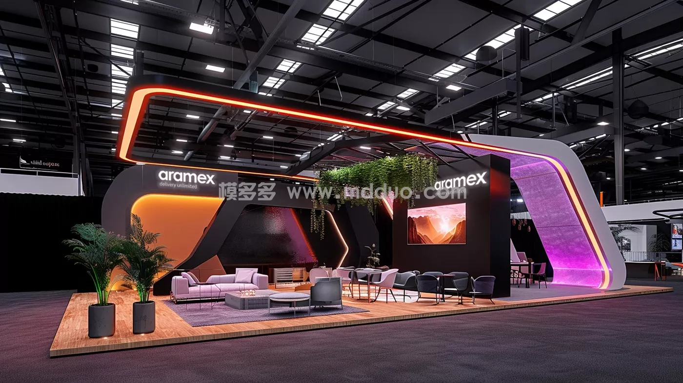 Aramex expo booth concept